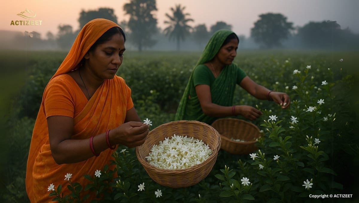 Jasmine Sourcing - From Midnight Blossoms to Pure Floral Essence in a Bottle 2 Jasmine Sourcing-ACTIZEET Cares
